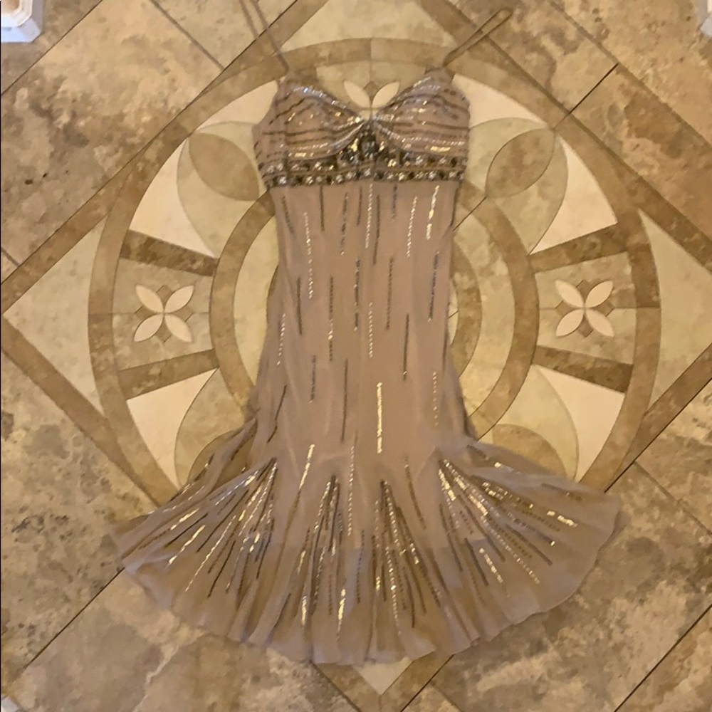 Tan beaded dress!